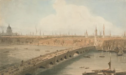 Vista da Ponte de Londres e da Catedral de St. Paul