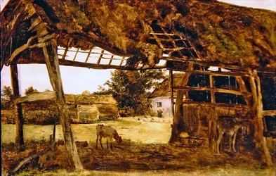 Antigo Galpão da Fazenda (óleo a bordo)