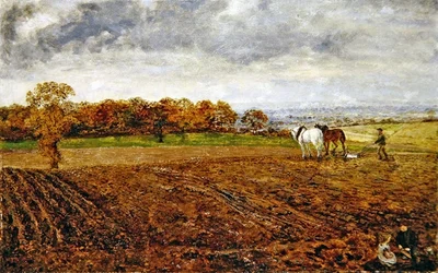 Lavoura em Cheshire (óleo sobre tela)