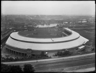 Vista aérea do Polo Grounds, 3 de julho de 1914