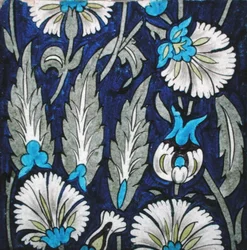 Telha com desenho floral (cerâmica)
