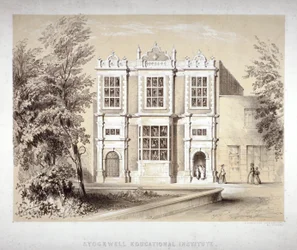 Stockwell Educational Institute, Stockwell, Lambeth, Londres, c1860