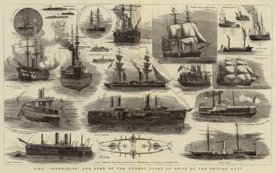 HMS Imperieuse e alguns dos mais recentes tipos de navios da marinha britânica