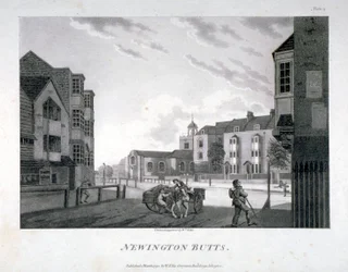 Newington Butts, Southwark, Londres, 1792.                                    