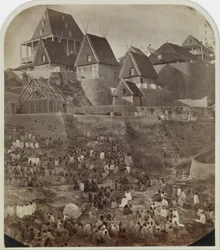 Vista de Antsahatsiroa, Madagascar, 1862-65.