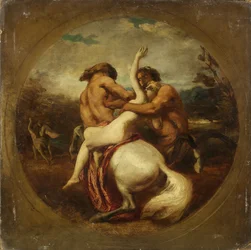 Centauros e Ninfas (óleo sobre papelão)