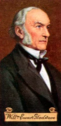 William Ewart Gladstone, tirado de uma série de cartões de cigarro, 1935