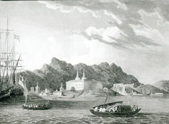 Porto do Rio Janiero, com o Mosteiro Beneditino,