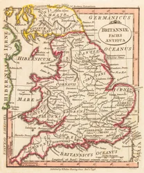 Bretanha antiga. Mapa.