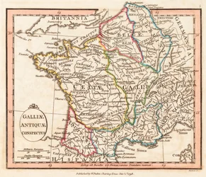 A Gália Antiga. Mapa.