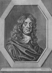 Abraham Cowley, poeta inglês (gravura)
