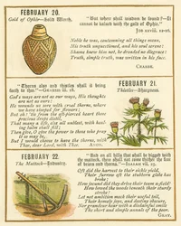 Página do Livro de Aniversário do Emblema da Bíblia (litografia a cores)