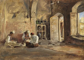 Interior, Argel (óleo sobre papel sobre tela)