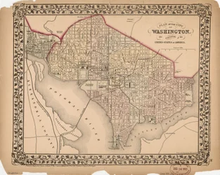 Plano da cidade de Washington - a capital dos Estados Unidos da América