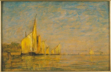 Um grupo de barcos, Veneza