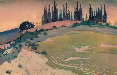 A passagem do crescente, Úmbria, c1913, 1928