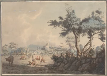 Paisagem, Castelo e Gado