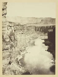 Grand Canon, Rio Colorado, Perto de Paria Creek, Looking West, 1872.
