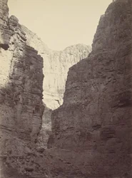 Paredes de calcário, Kanab Wash, Rio Colorado, 1872.