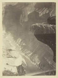 Olhando para o Sul em direção ao Grand Cañon, Rio Colorado, Sheavwitz Crossing, 1872.
