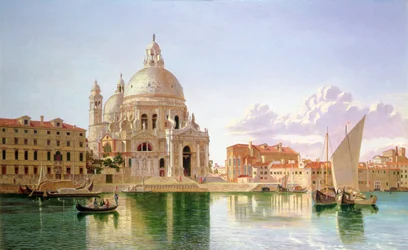 Uma Vista de Santa Maria Della Salute, Veneza (óleo sobre tela)
