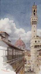 Do Uffizi, Florença (cor litho)