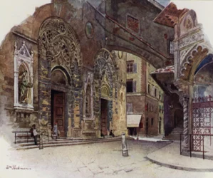 Ou San Michele, Florença (cor litho)