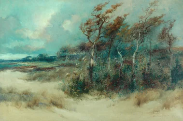 Árvores em uma pista de areia, Heysham, 1916