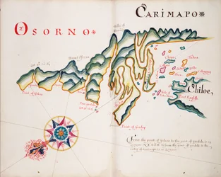 Osorno e Carimapo, costa sul-americana do Pacífico