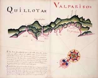 Quillota e Valpariso, costa sul-americana do Pacífico