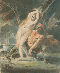 Amymone com um Lecherous Satyr, 1770-80.