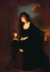 Sra. Siddons e seu filho na tragédia de Isabella, 1784
