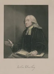 Retrato de John Wesley (1703-91) gravado por William Holl (1807-71) pub. de A. Fullarton und Co.