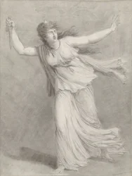 A dramaturga Sarah Siddons no papel de Euphrasia