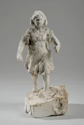 Maquete para a figura de uma garota correndo (gesso) (ver também 440336)