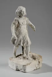 Maquete para a figura de uma garota correndo (gesso) (ver também 440337)
