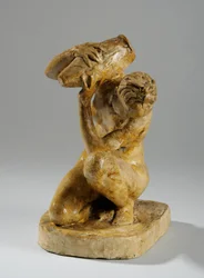 Maquete para uma estatueta de uma mulher lavando