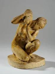 Maquete para uma estatueta de uma mulher lavando