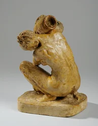 Maquete para uma estatueta de uma mulher lavando
