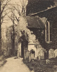 Church Porch, Earlham, perto de Norwich, 1857.