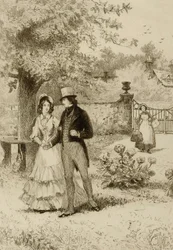 Sem título (casal a passear num jardim)