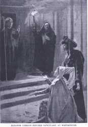 Eleanor Cobham recusou o santuário em Westminster, da revista Cassells History ofthe British People, publicada pela Waverley Book Company Limited, c.1940