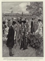 A primeira reunião de corrida no novo curso em Phoenix Park, Dublin