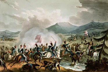 Batalha de Morales, 2 de junho de 1813: gravada por Thomas Sutherland (1785)