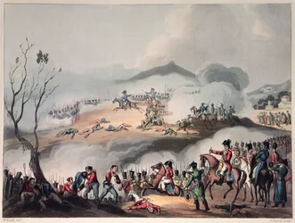 Batalha de Orthes, 27 de fevereiro de 1814, gravada por Daniel Havell