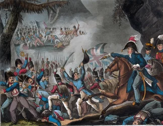 Batalha dos Pireneus, 27 de julho de 1813, impresso por JC Stadler (ativo 1780-1813), publicado por Thomas Tegg, 1º de abril de 1818 (aquatinta colorida)
