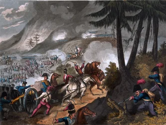 Batalha dos Pirinéus em 1813, gravada por JC Stadler, publicada por Thomas Tegg, 1818
