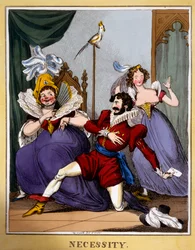Necessidade, c.1818 (gravura colorida à mão)