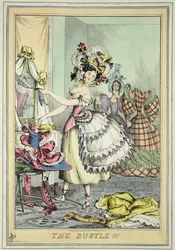 The Bustle, publicado por Thomas McLean, Londres (colorido gravura)