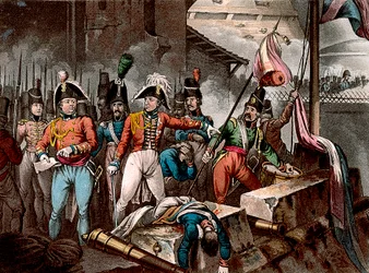 O Duque de Wellington na tomada de Ciudad Rodrigo, Espanha, Guerra Peninsular, 1812 c1818.